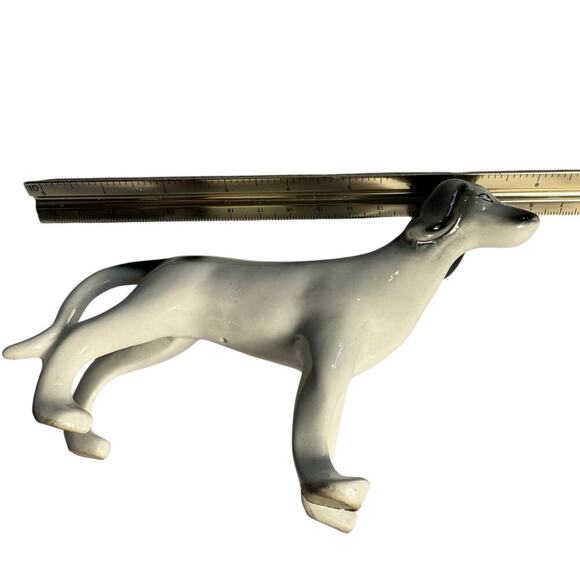 VTG Porcelain Pointer Hunting Dog White Black Patches Collectible 8 X 5 X 2 Inch - Picture 14 of 16